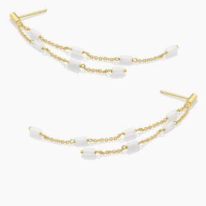 Gorjana Tatum Bead Earrings in White